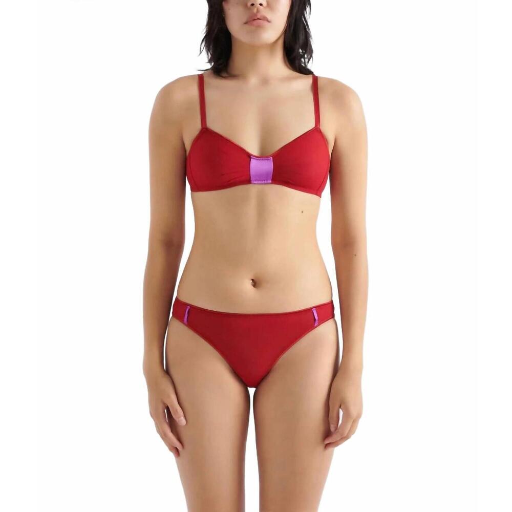 NEW ARAKS harriet low-rise panty in ruby